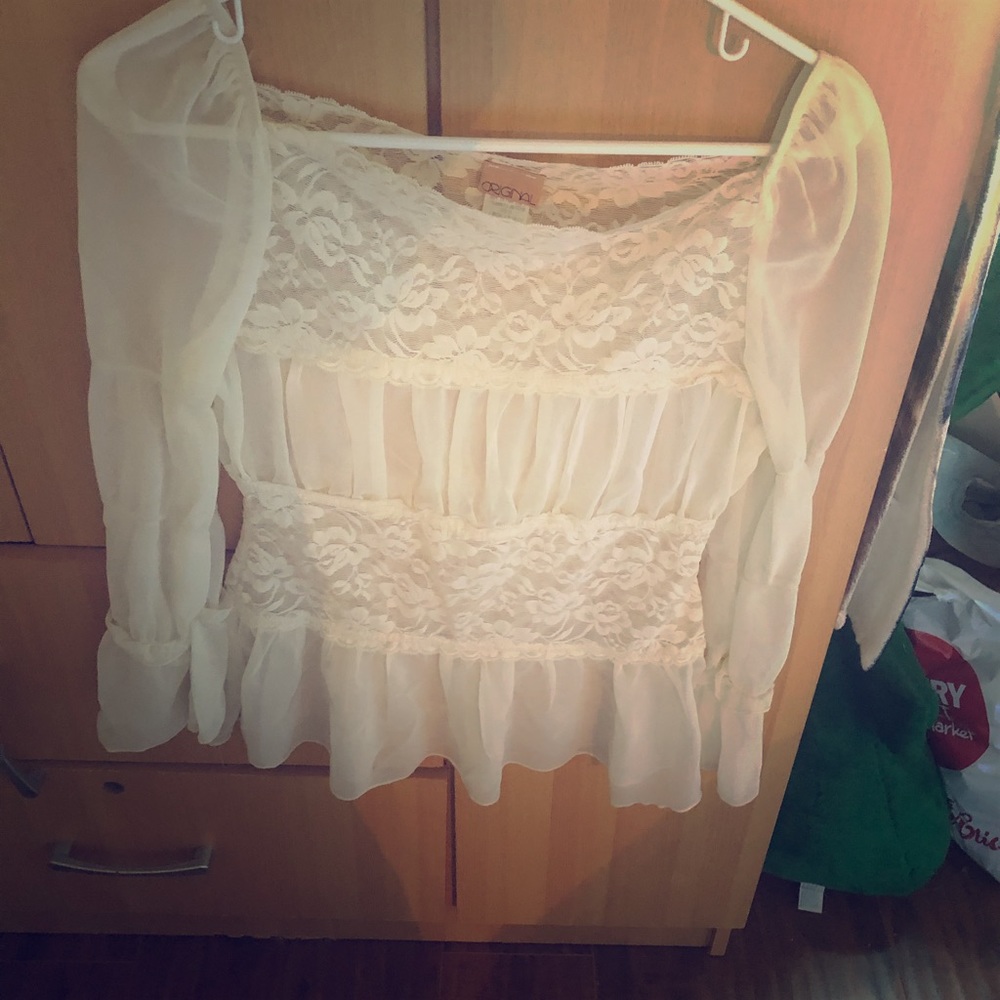 Beautiful sheer and lace top